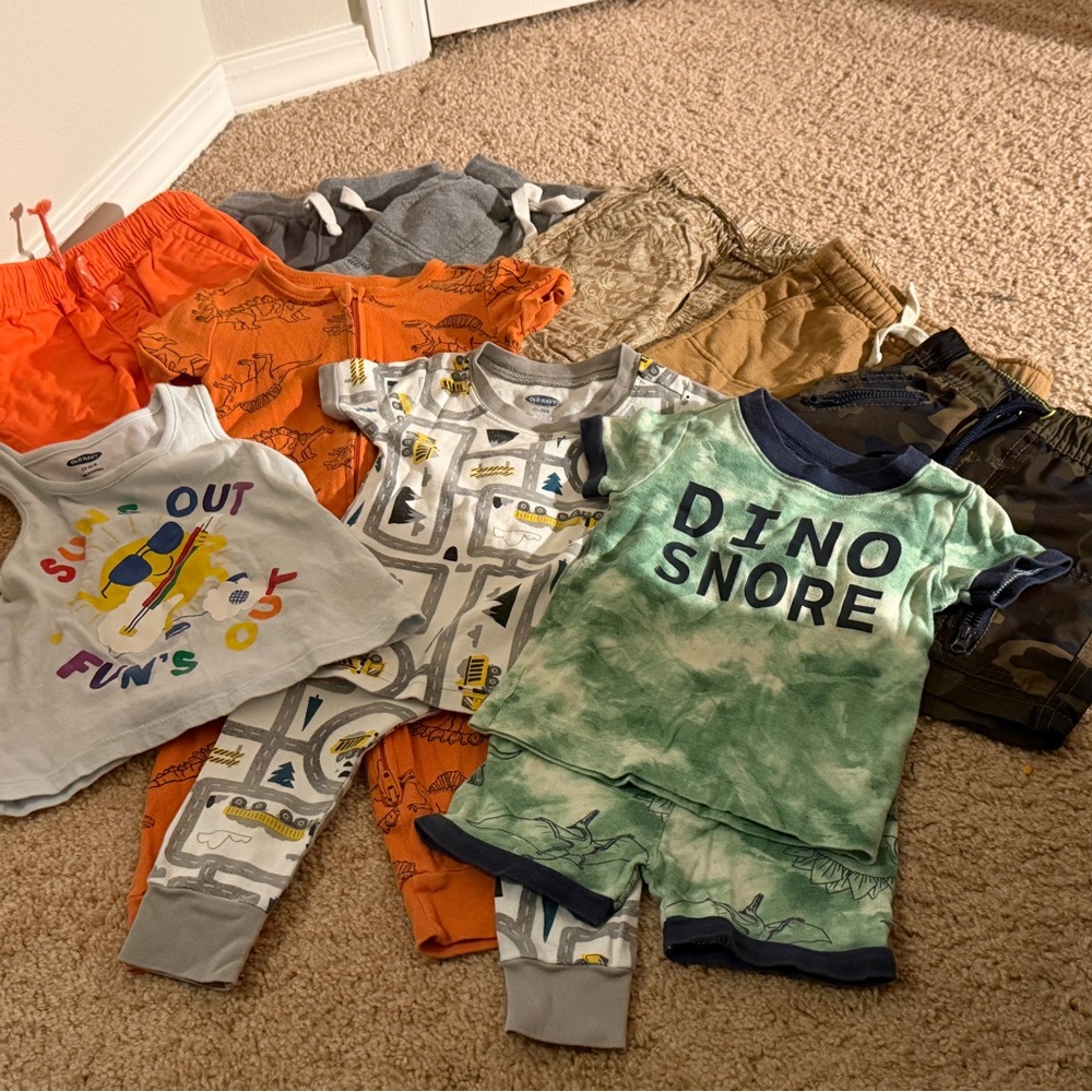 Large Bundle! 18M Shorts (6), Pajamas (3), and Tank Top in Good Condition